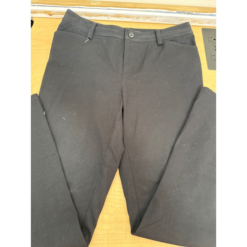 Lauren Ralph Lauren Petite Black Straight Leg Dress Pants Size 6P Cotton Blend